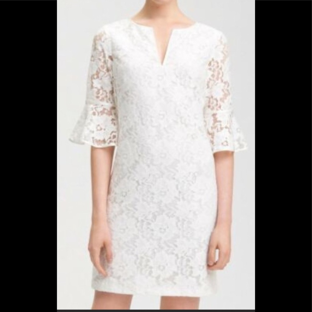 Adrianna Papell White Lace Dress